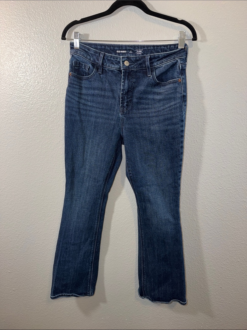 Old Navy Women's Dark Blue Petite Flare Jeans